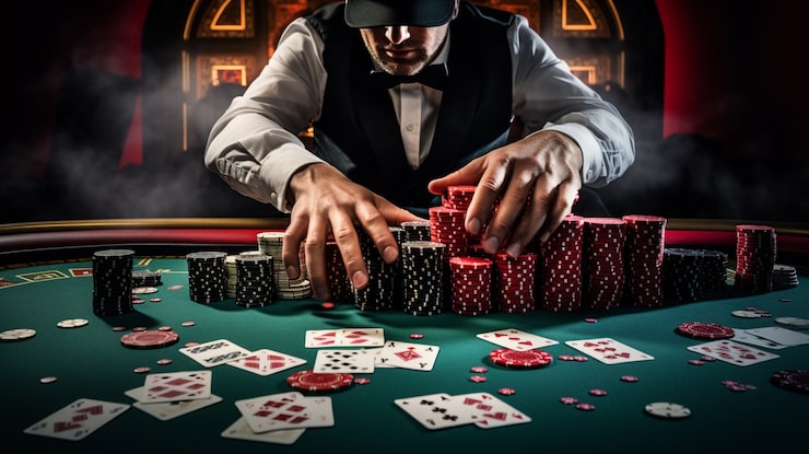 Mesa de jogo representando fornecedores de casino